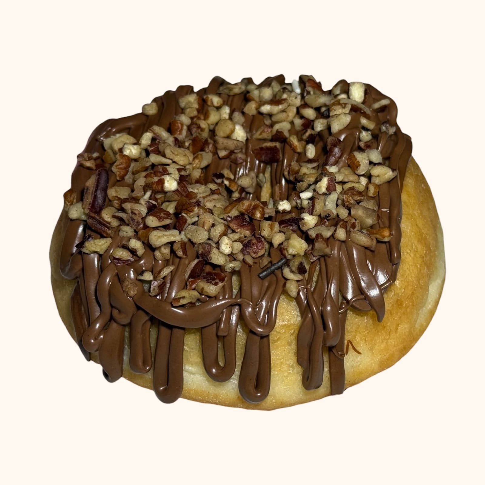 Dona decorada artesanal de chocolate y nuez, Donut Bites Monterrey